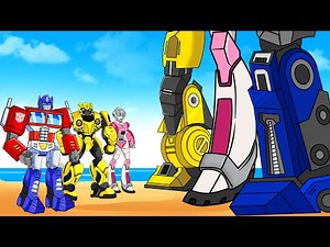TRANSFORMERS ANIMATED 2D : TEAM Leader Optimus Prime G1, Bumblebee, ARCEE vs Evolution Of Monsters