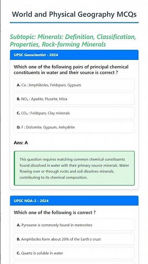 Minerals: Definition, Classification, Properties, Rock-forming Minerals