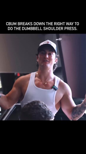 Dumbbell Shoulder Press ✅ Keep scapula retracted ✅ Keep joints stacked moving straight up ✅ Best ROM for shoulder health In video 6xMrOlympia @cbum 🐐 explains the proper way to execute dumbbell shoulder press watch and learn how to perform exactly 💪🏼 . #gym #fitness #bodybuilding #workout #gymrat #training #cbum #shoulders @jessejameswest #shoulderworkout | Fitxfusion