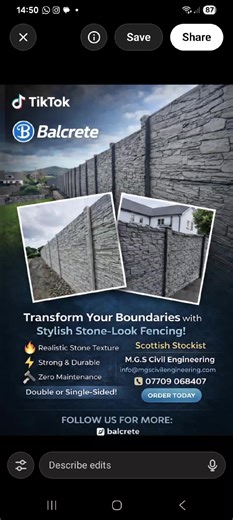 People of Scotland you asked and we answered. Balcrete fencing now available from bottom to top of Scotland. #scotland #glasgowtiktok #edinburgh #concretedesign