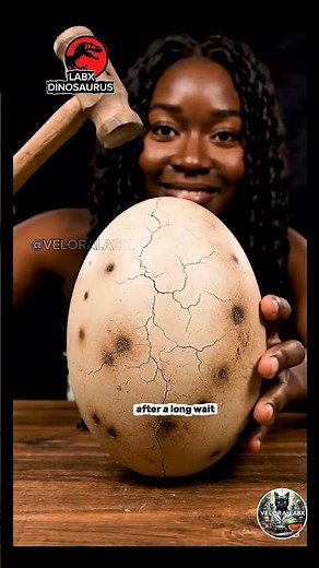 A Real Baby T-Rex Just Hatched From This Egg… 🦖😳 #asmr #dinosaur #egg #jurassicpark