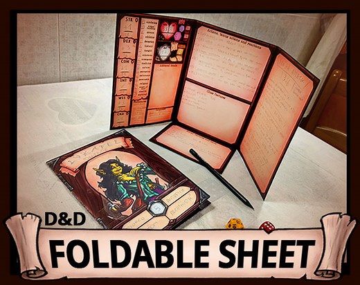 D&d foldable booklet charater sheet by TornioDuva
