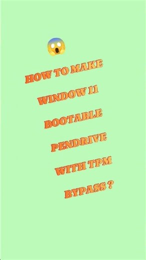 Win11 Bootable Pendrive 1 Min! 🔥 TPM Bypass | Rufus Hindi