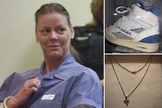 Website selling serial killer Aileen Wournos’ personal belongings — including crucifix she wore at her execution