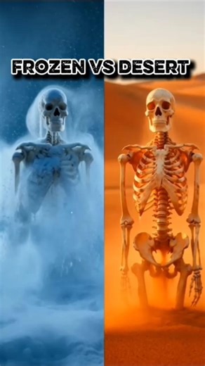 Frozen vs Burning – What Happens to Your Body? | Skeleton Facts #shorts