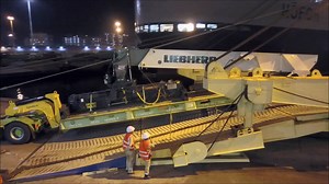 In the first quarter of 2018, seven brand new Liebherr LRS 545 reachstackers were delivered to Durban, South Africa. We accompanied the whole project with a camera team. We wish you a great time with the first video section - the delivery. | Liebherr Maritime Cranes