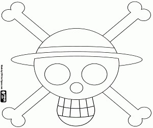 Logo of Straw Hat Pirates coloring page printable game