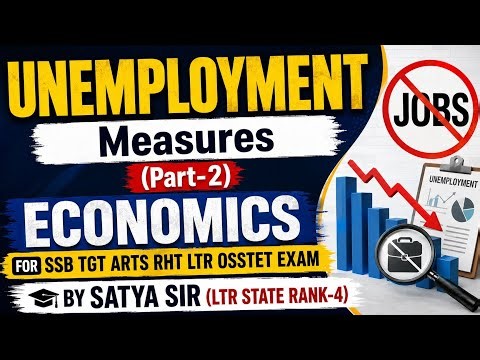 UNEMPLOYMENT MEASURES | ECONOMICS SSB TGT ARTS RHT LTR OSSTET EXAM | BY SATYA SIR LTR STATE RANK-4|