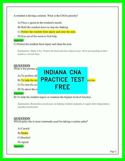 Pass Your Indiana CNA Exam 2026 Free Practice Test and Full Study Guide