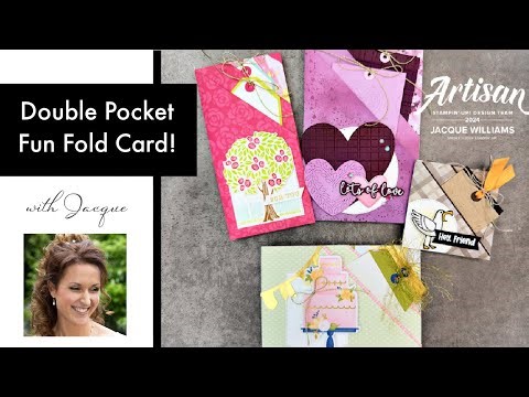 No Measuring Double Pocket Fun Fold Card! Free PDF Template!