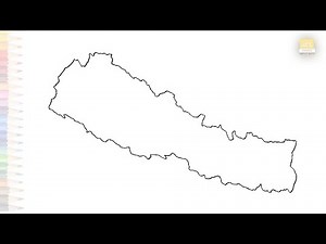 map of Nepal outline drawing easy | Map sketches | How to draw Nepal map step by step | #artjanag
