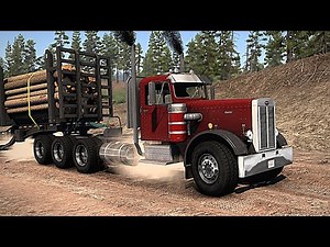 Peterbilt 351 - (Heavy Haul Logging) - Big Cam Cummins - American Truck Simulator - ATS 4K - mTG Mod