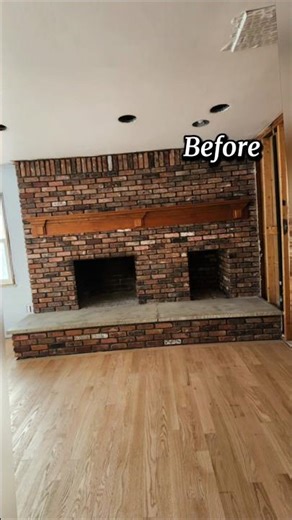 Outdated Brick or Stone? Stunning Fireplace Makeover You Have to See! #FireplaceMakeover
