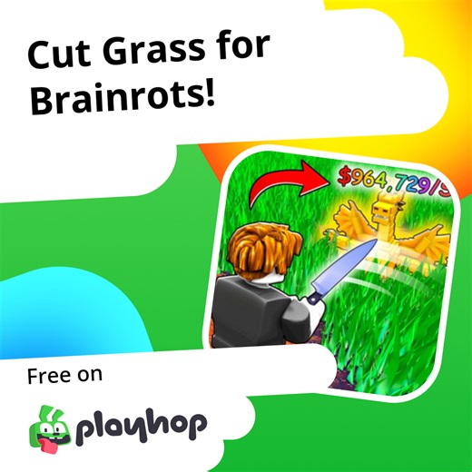 Cut Grass for Brainrots!: Play Online For Free On Playhop