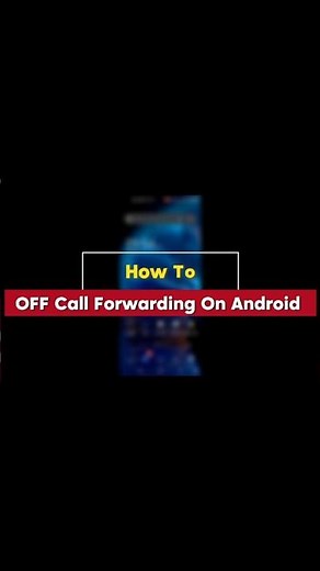 How To Turn Off Call Forwarding On Android #Shorts #Android