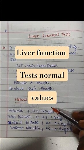 Normal Values of Liver Function Tests (LFT) with this clear and exam-focused explanation