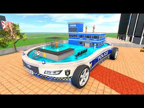 Franklin Change Swimming Pool to Police Station Car in Indian Bike Driving 3D