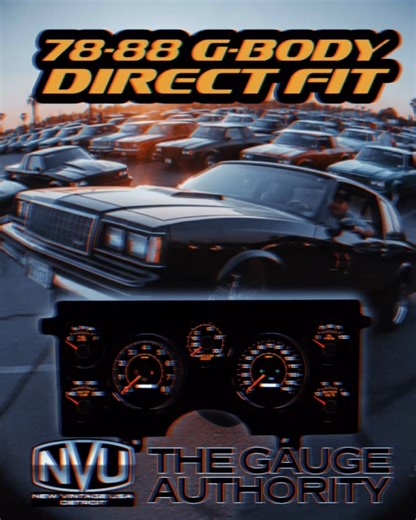 DITCH THE FACTORY LOOK.... FORGE YOUR OWN PATH WITH NVU! Upgrade your 1978-1988 G-Body with the ultimate direct-fit dash from New Vintage USA. Our systems are built on Phoenix Direct Drive technology: 🤯 Power. Simplified. Universal. Phoenix Direct Drive: Wires the small gauges through the speedo/tach, eliminating 75% of wiring effort for a super clean install. Any Drivetrain: Fully programmable for almost any combo—from original V8s to modern LS Swaps, Coyotes, and aftermarket EFI. Direct-Fit: 