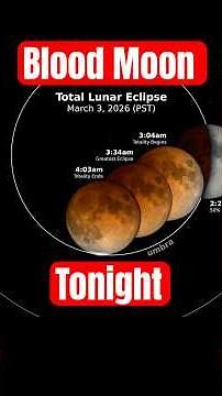 How to See the Blood Moon Total Lunar Eclipse Tonight #shorts #moon #bloodmoon #astronomy #space