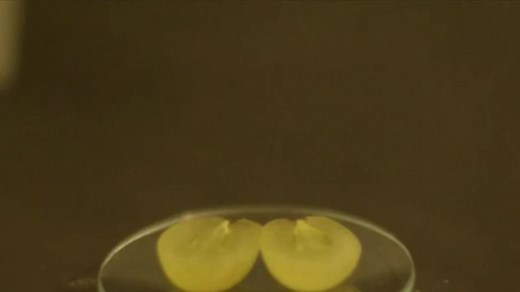 Grapes exploding when cooked in microwave oven