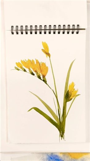 Beautiful Flower Watercolour Painting 🌸 | Easy Watercolor Art #shorts