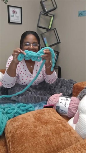 Chunky Blanket #howto #tutorial #yarn #hobby #health #healing #fyp #shorts #viral #like #love