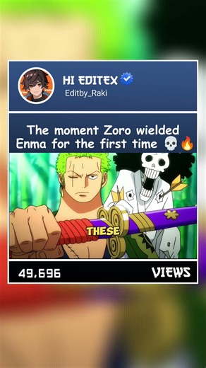 The moment Zoro wielded Enma for the first time 💀🔥#onepiece #zoro #sanji