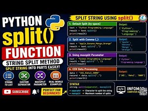 Python split() Function Tutorial | String Split Method in Python with Examples