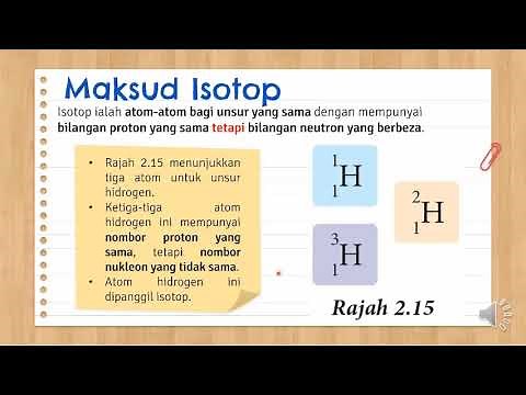 KSSM KIMIA TINGKATAN 4 | BAB 2.4 ISOTOP DAN PENGGUNAANNYA