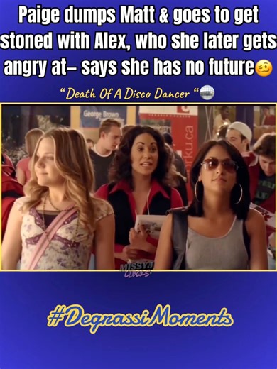 Degrassi The Next Generation : Season 5 Episode 3 - “ Death of a Disco Dancer “ 🪩💃🏽😮‍💨🫩 Paige has her whole entire future planned out— to a T. 👌🏼 So… she feels that she will be going to the best Canadian university, Banting, that she will live with Matt, and everything will be perfect. 🤩……… That is, until Matt comes back a changed man. 🥴😂 Also Paige & Alex gets stoned❗️ Paige messes up her interview as well😬🫣 #Degrassi #DegrassiFans #DegrassiTok #Degrassimoments #fyp | Miaa Biaà