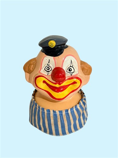 Vintage Ceramic Clown Head Music Box - Etsy
