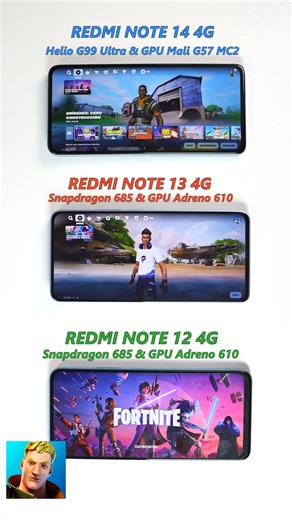 Test de #Fortnite en #Redmi #Note14 vs #Note13 vs #Note12🔥G99 Ultra vs SD 685😱Cuál es más rápido? | TecnoAndroid Carlos Posada