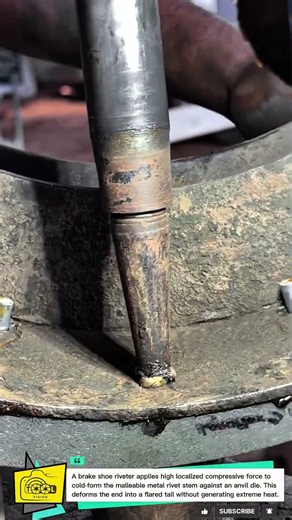 Brake Shoe Riveting Machine: Hydraulic press tool for secure truck brake lining riveting