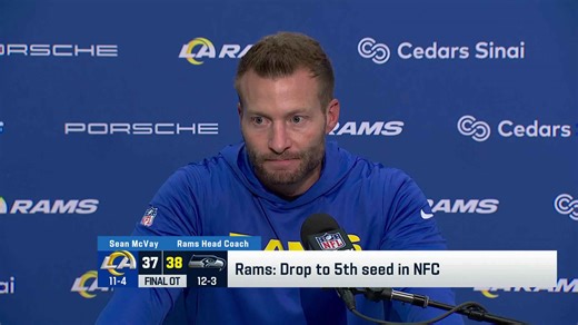 Sean McVay delivers intense press conference after OT loss to Seahawks