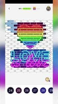Neon Love Art | Relaxing Color by Number Channel