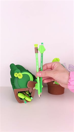 Cactus Organizer 🌵 | Cute & Easy DIY for School Supplies