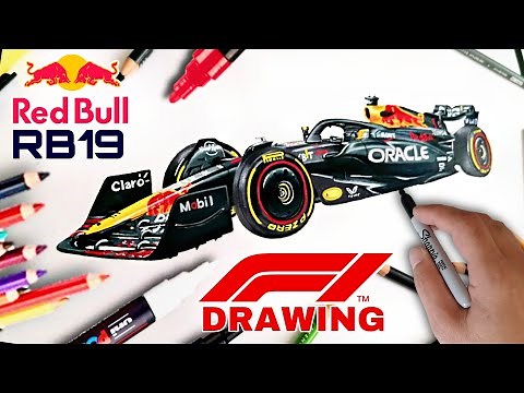 Drawing F1 RB19 RED BULL RACING | Realistic Drawing | CunsArt