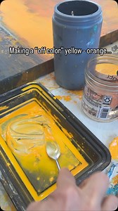 To start making a glaze…I mix my colors to the shade I want first. Then slowly thin the consistency out with water while gently mixing. Lastly, pour it all over the painting and let it stain. You know the rest. The magic begins with the mixing. Would you agree? | DawnBajaArtist