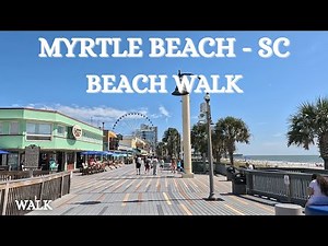 Myrtle Beach Boardwalk & Beach | Relaxing Ocean Sounds & Scenic Views ☀️😎🌅