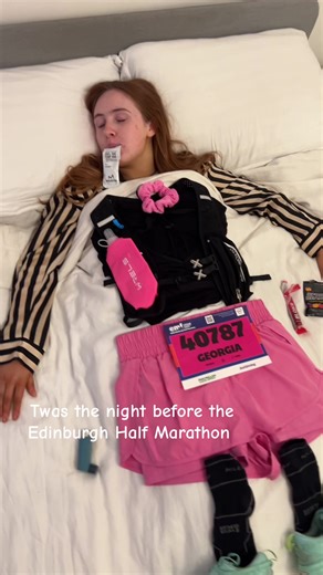 Race day ready 🩷 @Edinburgh Marathon Festival #halfmarathon #edinburghhalfmarathon2025 #emf