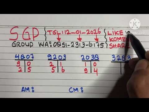 PREDIKSI SGP 12 JANUARI 2026 | SINGAPORE MALAM INI | RUMUS SGP