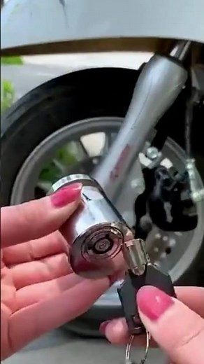 Auto-Locating Disc Brake Lock | DX2 Veison Lock for Motorcycle & Bike Security