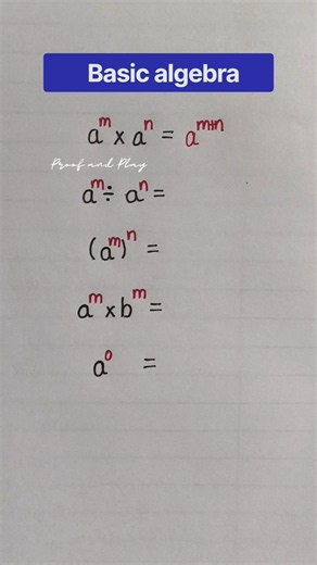 Basic Algebra #maths #mathstricks #mathematics #algebra #shorts #exponents #education