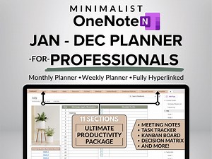 Onenote Planner, Onenote Template, Onenote Project Management, Task Tracker, Project Planner, Eisenhower Matrix, Onenote Template for Work - Etsy