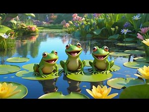 Three Little Toy Frogs Jump Jump Jump | Action Songs for Kids & Counting Rhymes