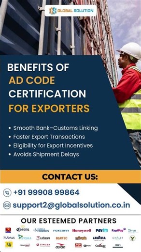 Benefits of AD Code Certification for Exporters