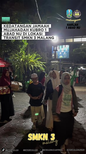 SMKN 3 Malang tempat transit dari beberapa jamaah yg menghadiri Harlah 1 Abad NU yg diadakan Stadion Gajayana Kota Malang #dindikjatim #cabdinmalangbatu #smekanegama