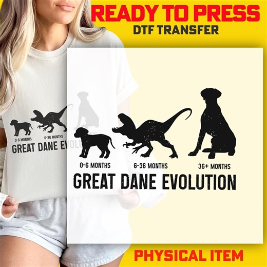 Great Dane Evolution, Dog Growth Stages, Pet Lover Dtf, Funny Dog Evolution, Dog Parent Gift, Canine Growth Chart, Dog Breed Illustration, - Etsy