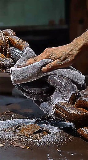 ⛓️ Satisfying Rust Removal from a Metal Chain Link