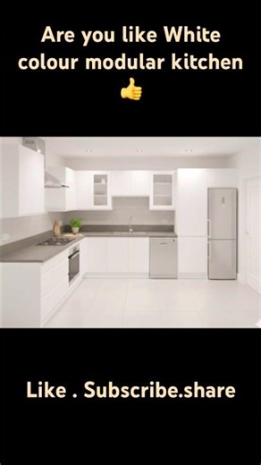 L shape modular kitchen|| white colour #interiordesign #kitchendesignideas #kitchen
